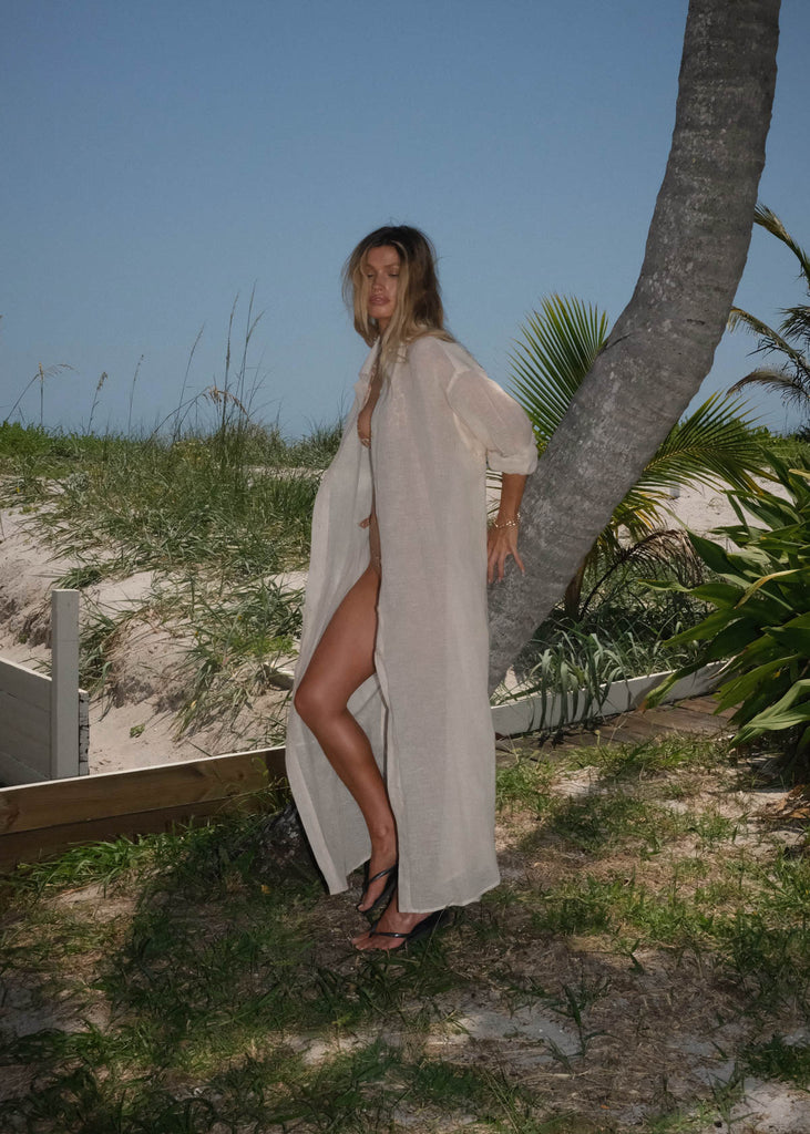 TULUM MAXI COVER UP - NATURAL