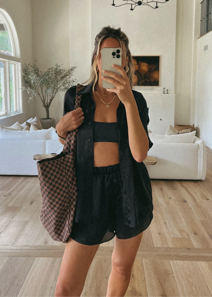ST BARTHS SET - BLACK - TAN + LINES by Sivan Ayla