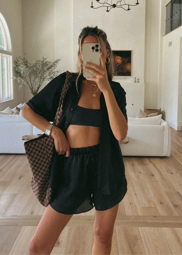 ST BARTHS SET - BLACK - TAN + LINES by Sivan Ayla