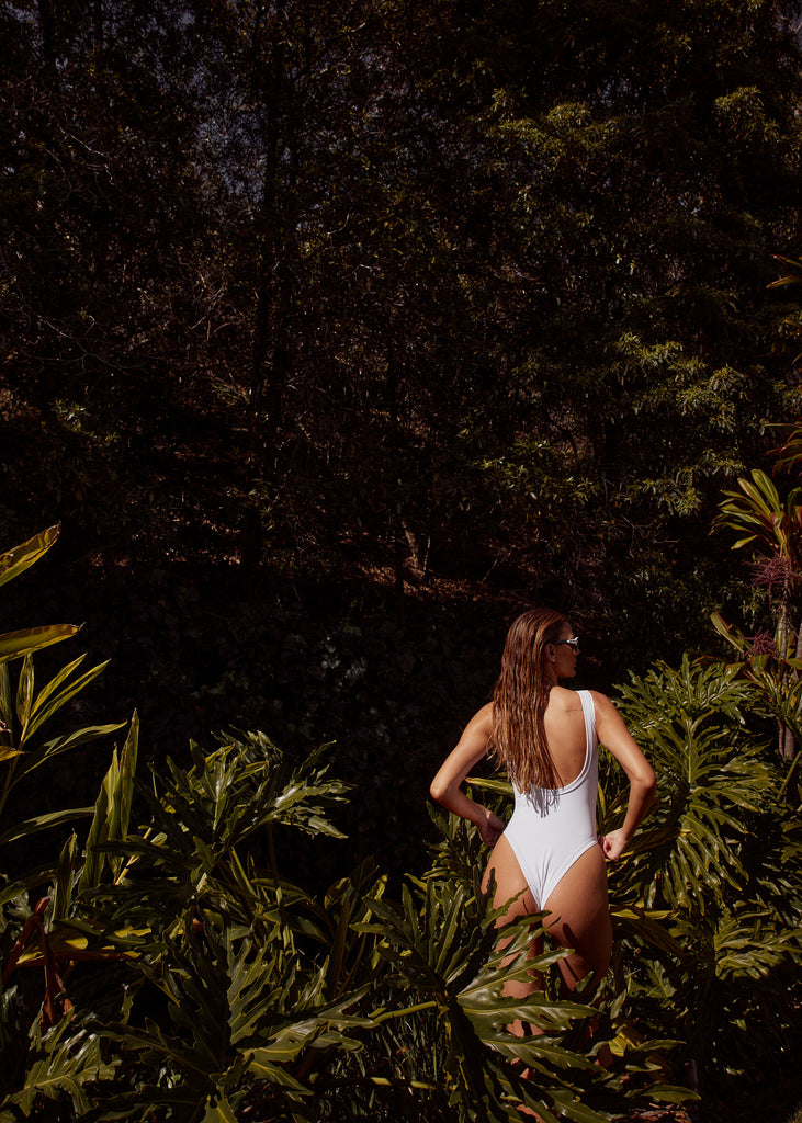 MALIBU ONE PIECE - WHITE RIBBED